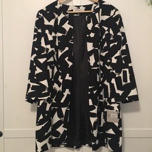 B&W patterned blazer